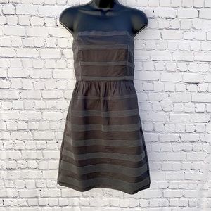 🖤 J.Crew Strapless Grey Striped Dress w/ Pockets 🖤